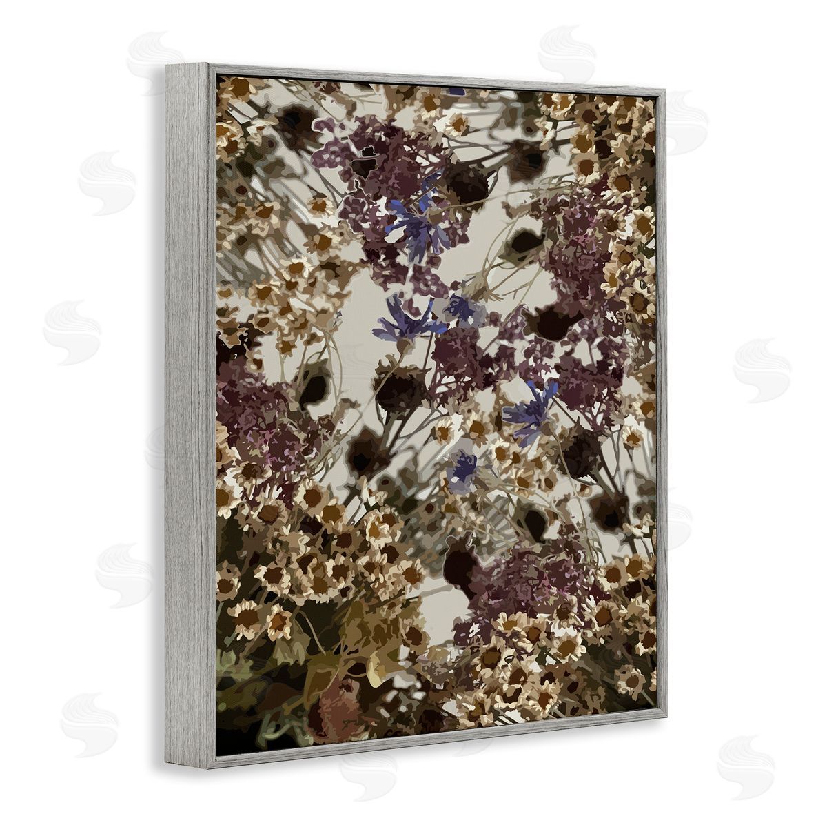Hannah Heemsbergen Darkened Wildflower Cluster Group of Tuscan Florals