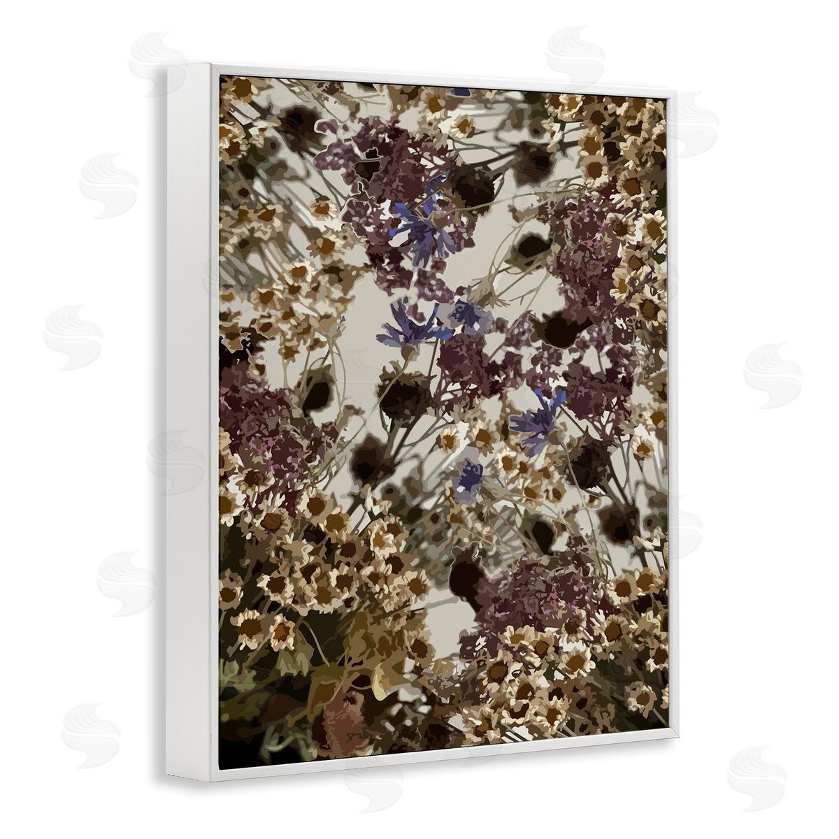 Hannah Heemsbergen Darkened Wildflower Cluster Group of Tuscan Florals