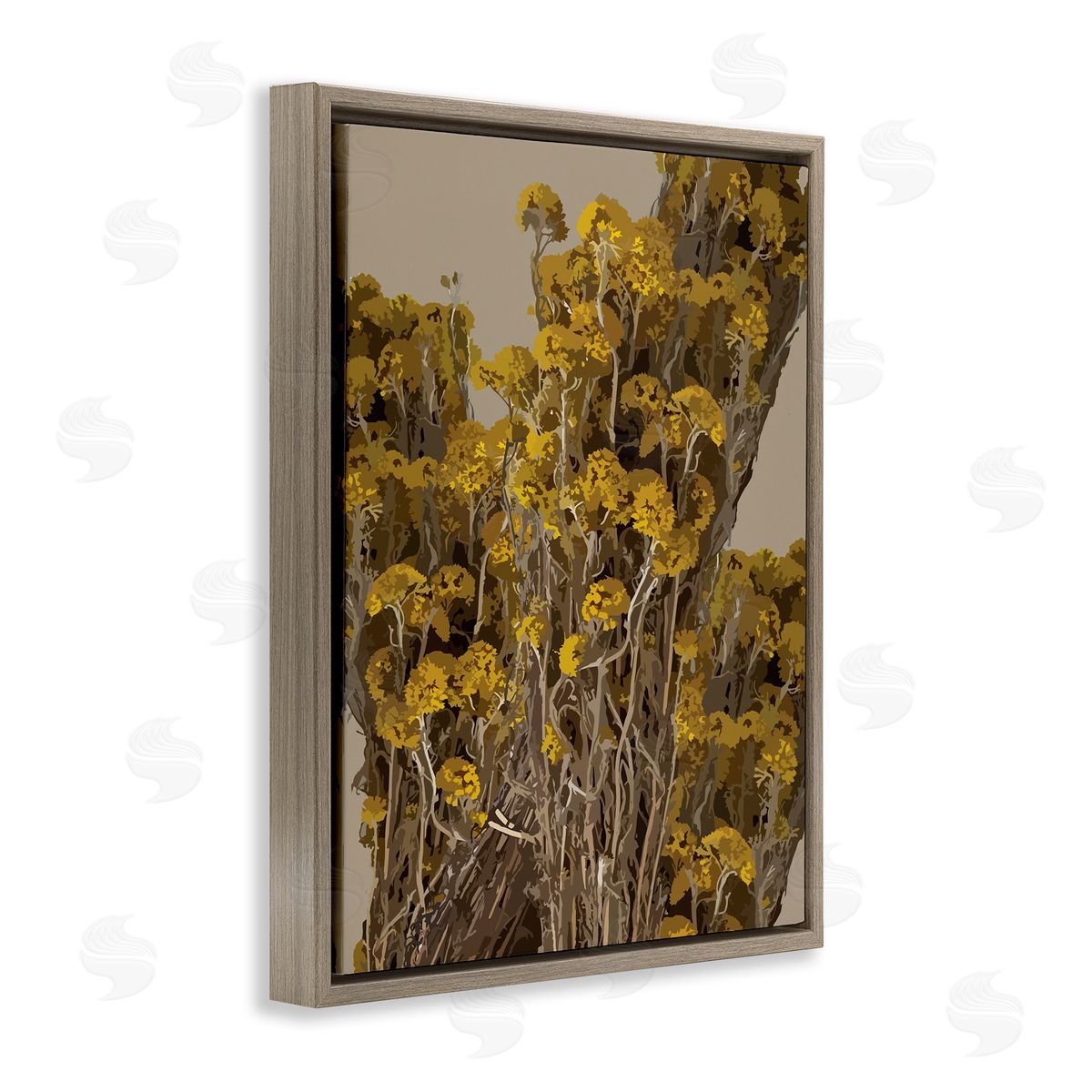 Hannah Heemsbergen Bushels of Yellow Flowers Darkened Tuscan Florals