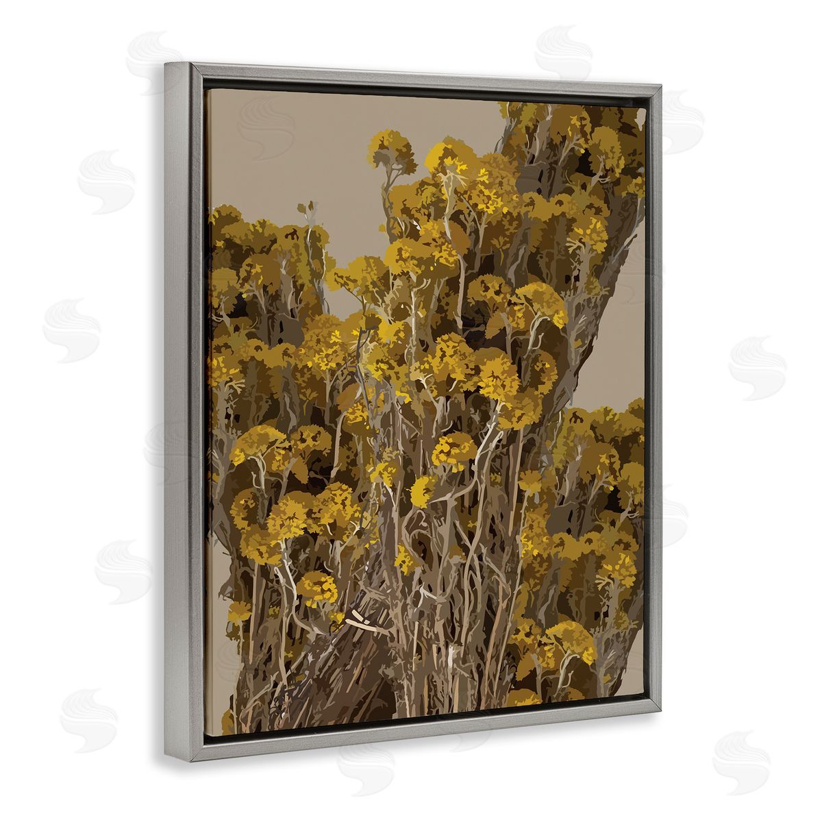 Hannah Heemsbergen Bushels of Yellow Flowers Darkened Tuscan Florals