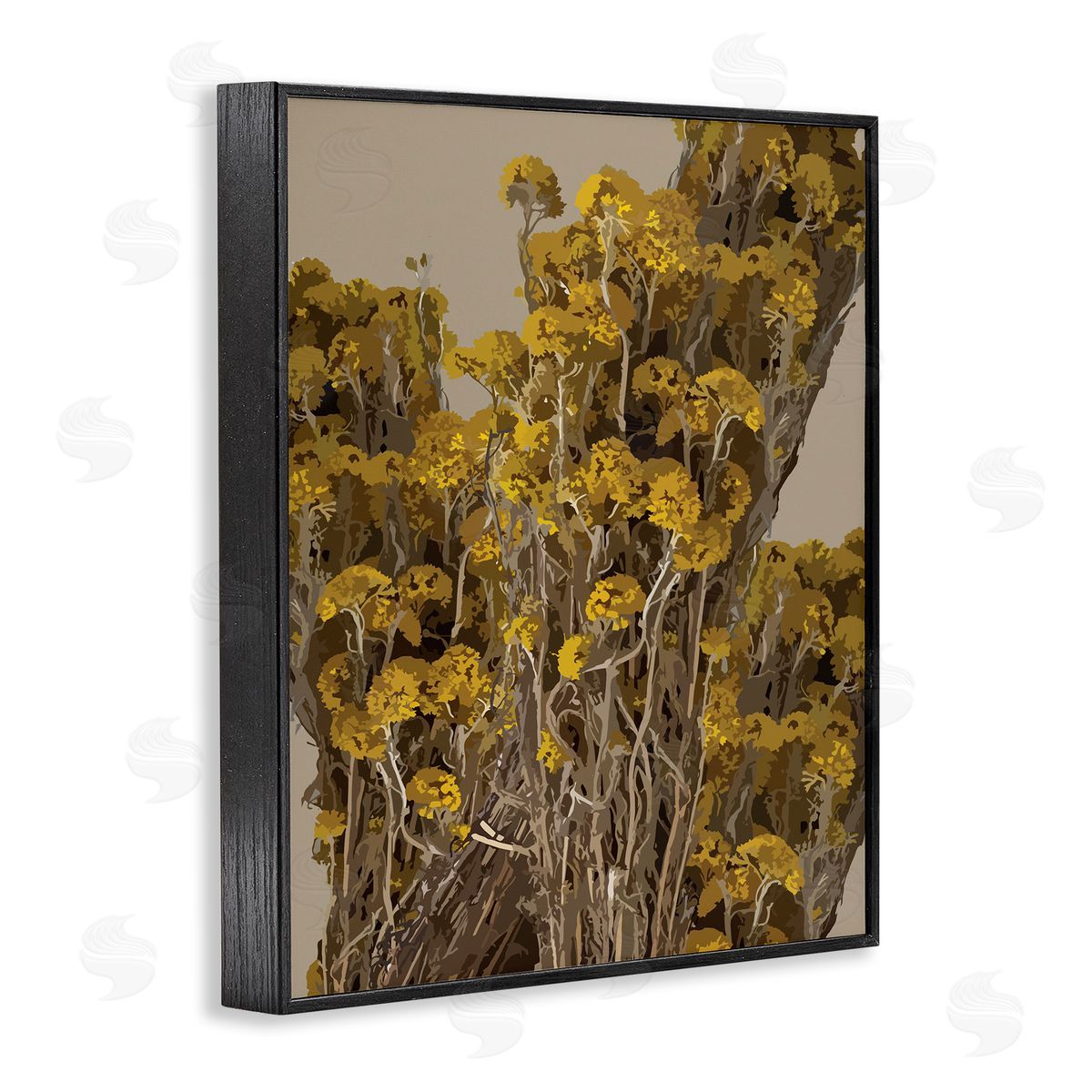 Hannah Heemsbergen Bushels of Yellow Flowers Darkened Tuscan Florals
