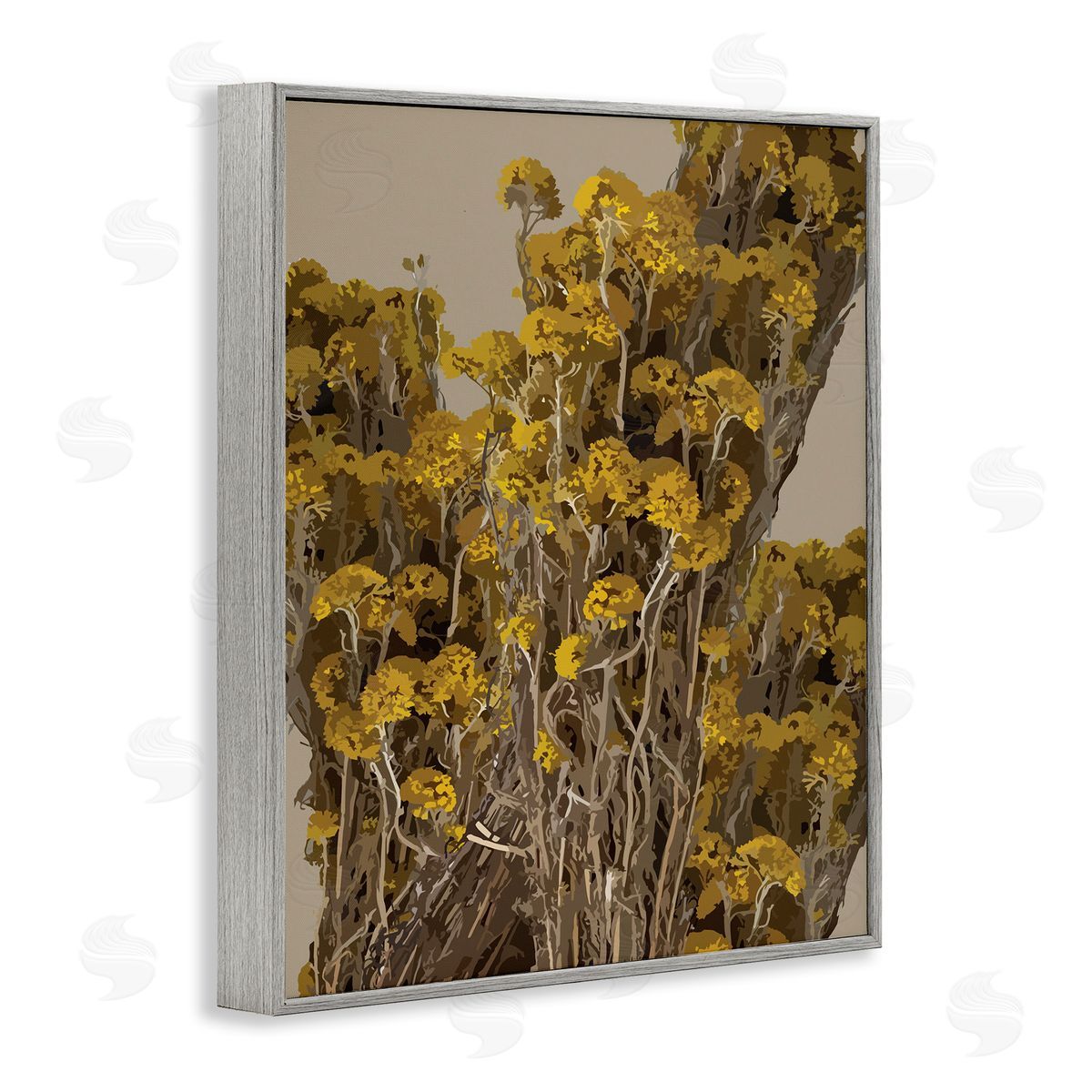Hannah Heemsbergen Bushels of Yellow Flowers Darkened Tuscan Florals