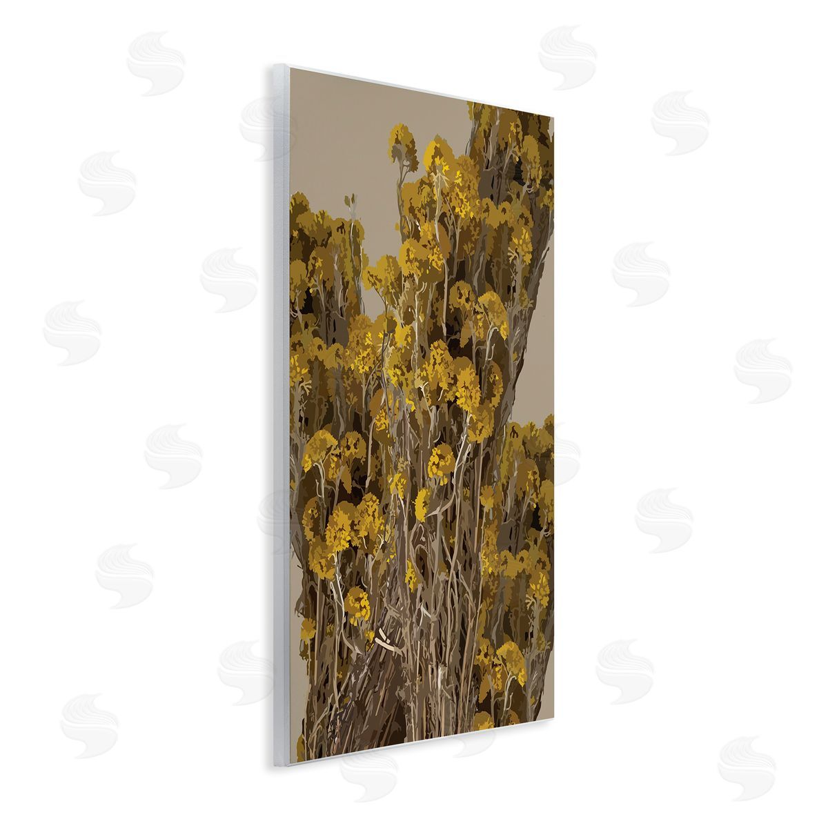 Hannah Heemsbergen Bushels of Yellow Flowers Darkened Tuscan Florals