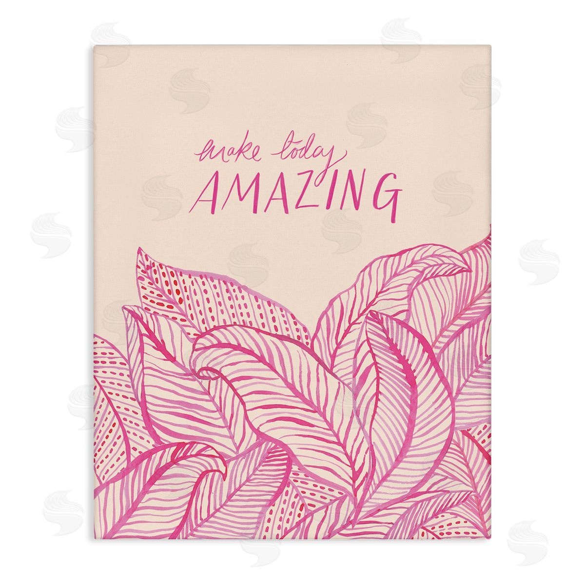 Heather McLaughlin Make Today Amazing Sentiment Pink Fern Leaves