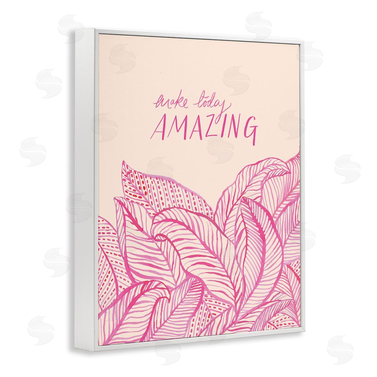 Heather McLaughlin Make Today Amazing Sentiment Pink Fern Leaves