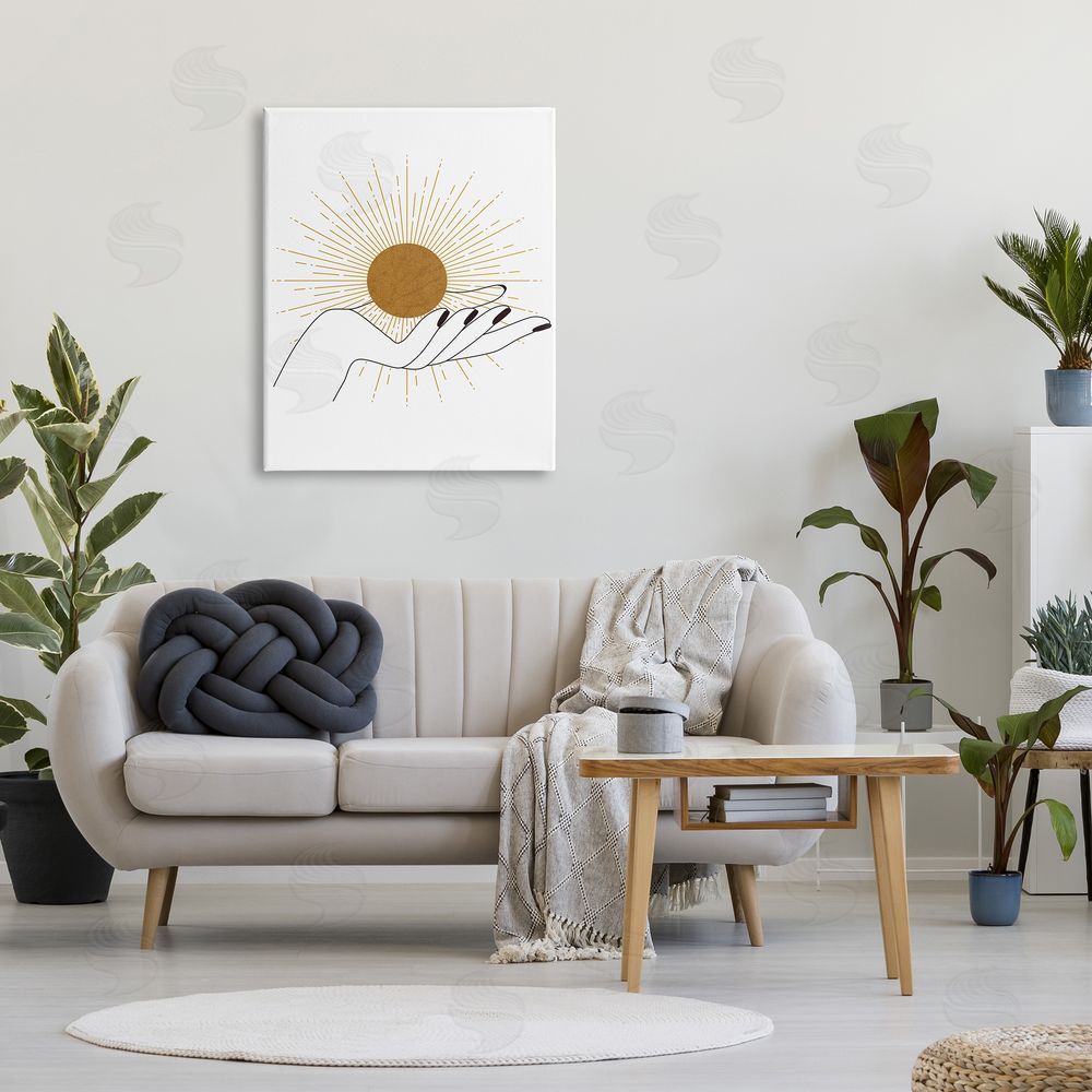 JJ Design House LLC Hand Holding Deco Inspired Sun with Rays