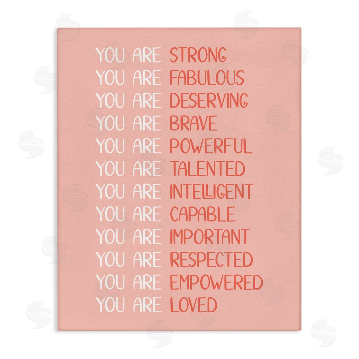 JJ Design House LLC You Are Positivity Phrases Pastel Pink Red Typography