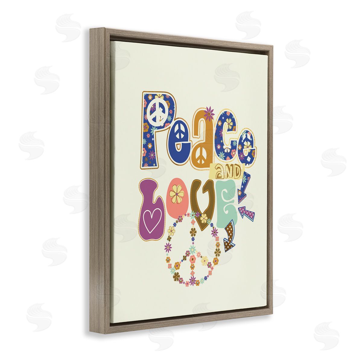 Jennifer Ellory Groovy Peace and Love Sentiments Floral Peace Sign