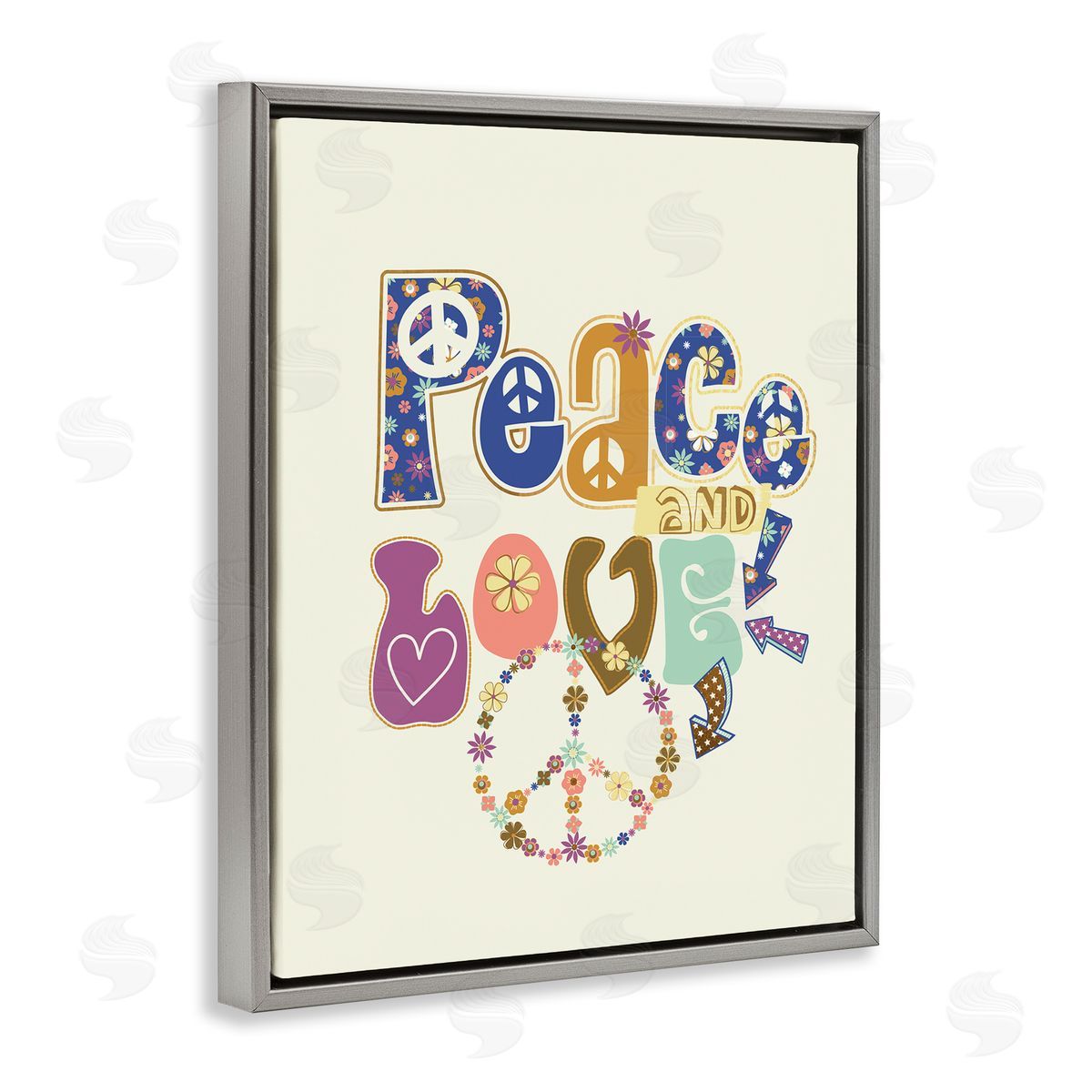 Jennifer Ellory Groovy Peace and Love Sentiments Floral Peace Sign