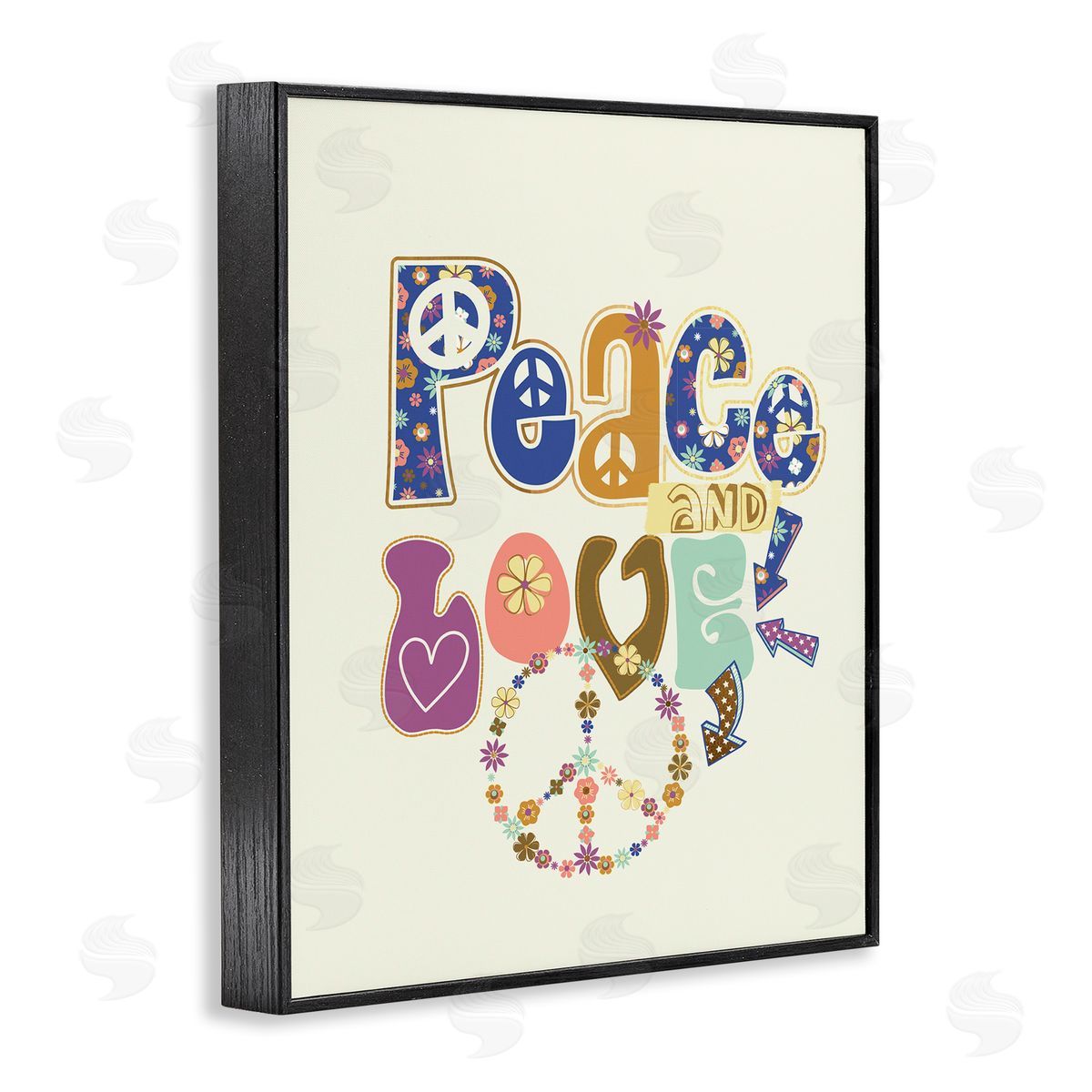 Jennifer Ellory Groovy Peace and Love Sentiments Floral Peace Sign