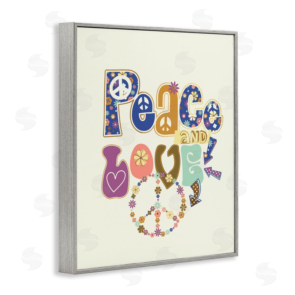 Jennifer Ellory Groovy Peace and Love Sentiments Floral Peace Sign