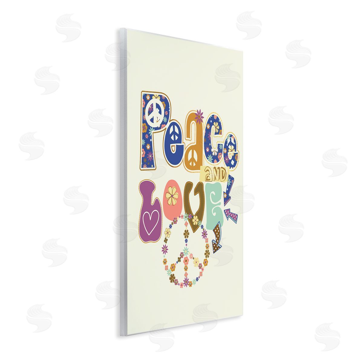 Jennifer Ellory Groovy Peace and Love Sentiments Floral Peace Sign