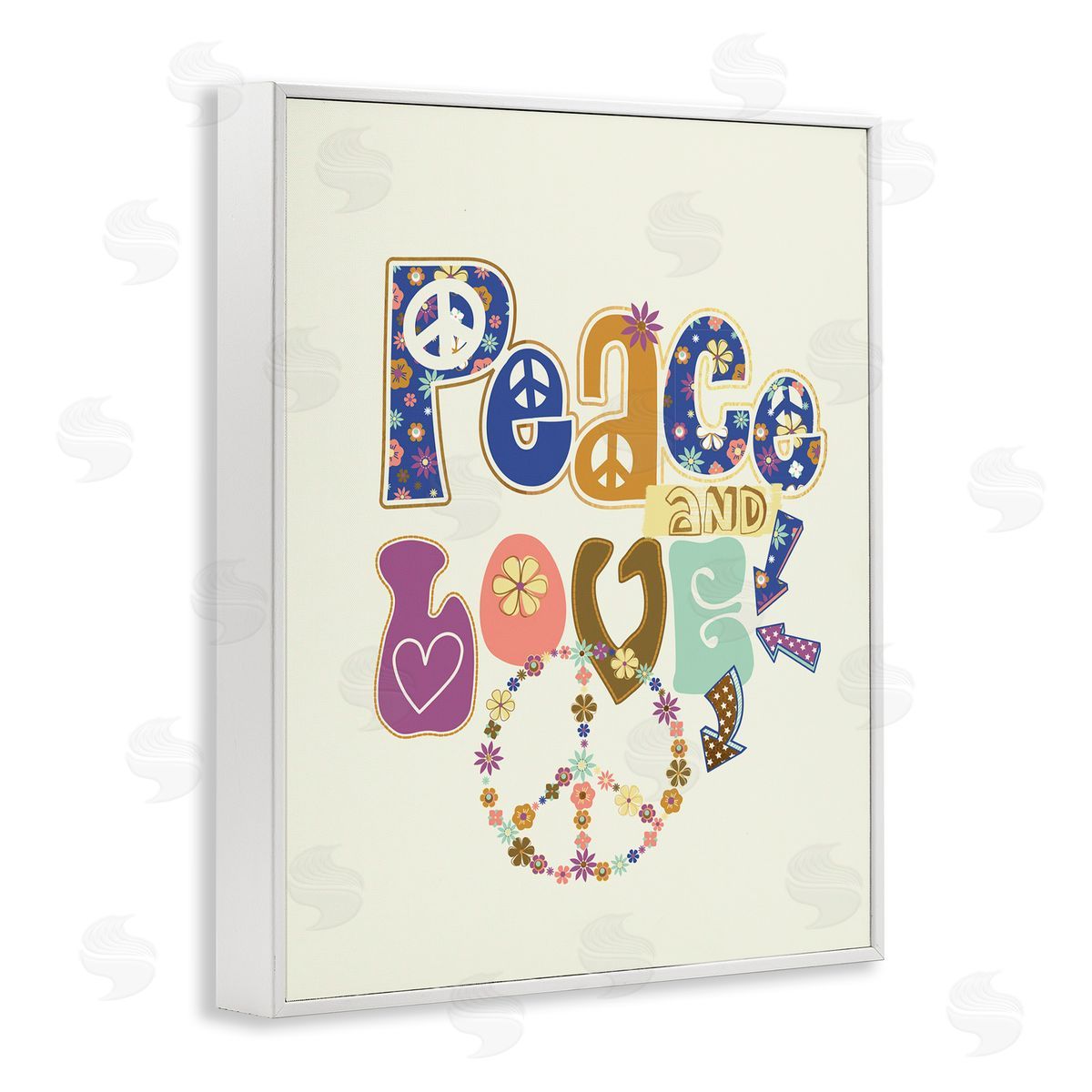 Jennifer Ellory Groovy Peace and Love Sentiments Floral Peace Sign