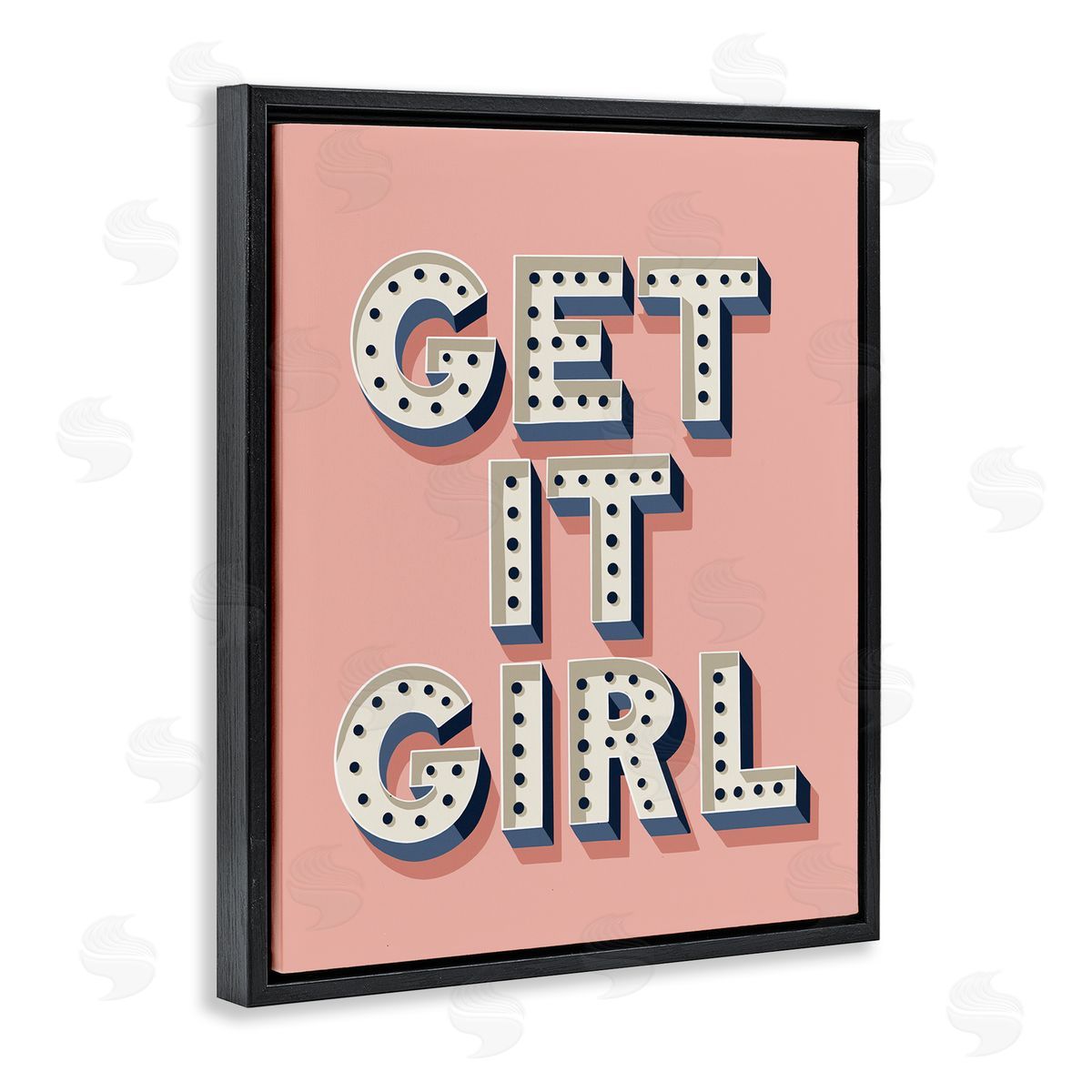 Jo Taylor Get It Girl Bold Polka Dot Typography over Pink