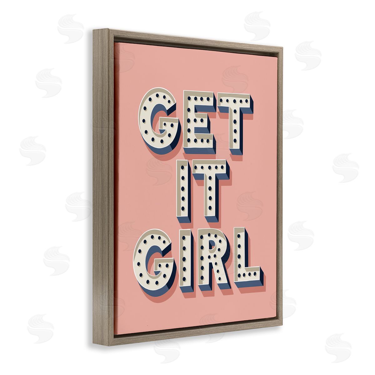 Jo Taylor Get It Girl Bold Polka Dot Typography over Pink