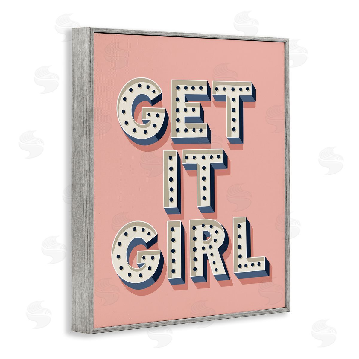 Jo Taylor Get It Girl Bold Polka Dot Typography over Pink
