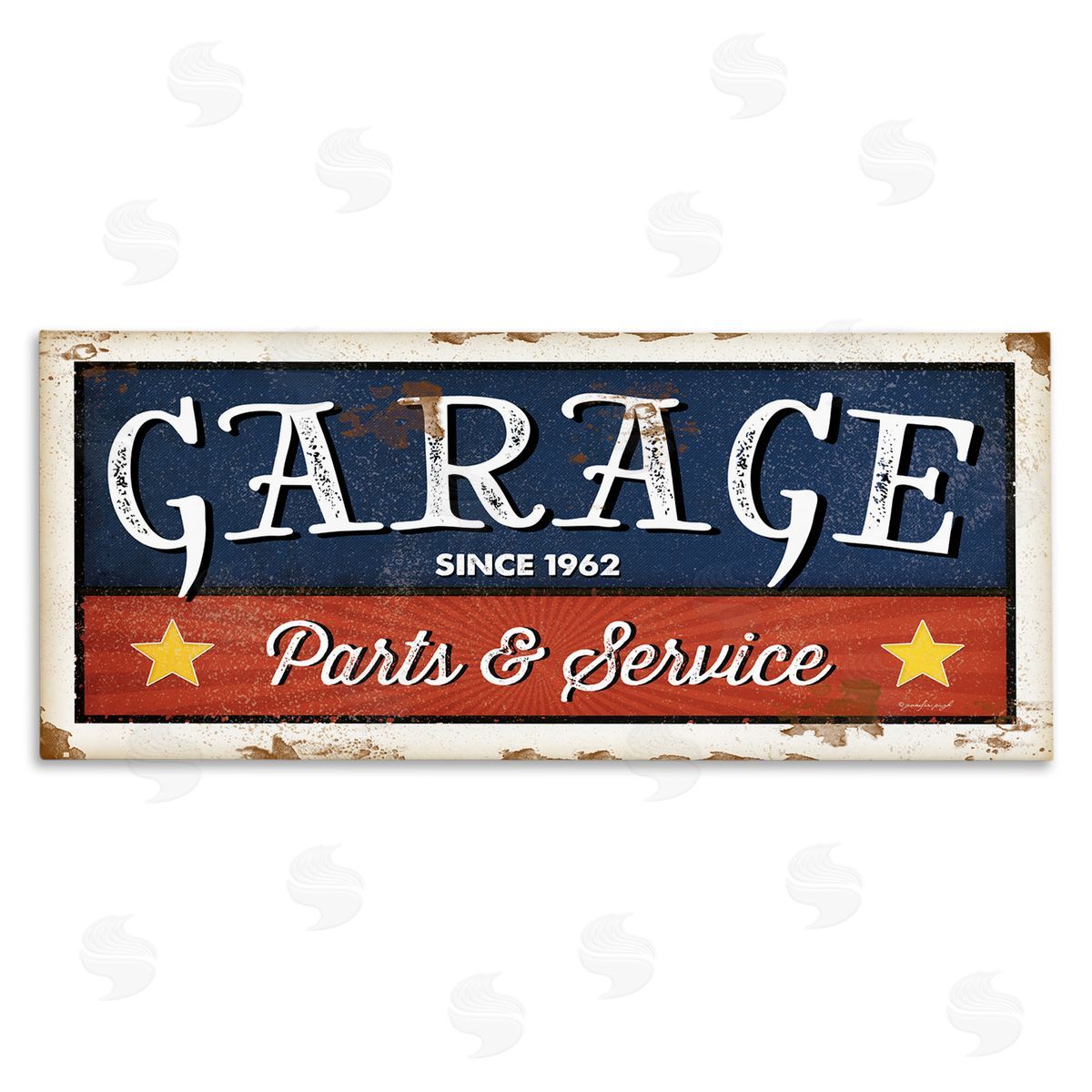 Jennifer Pugh Vintage Americana Garage Sign Parts and Service Phrase
