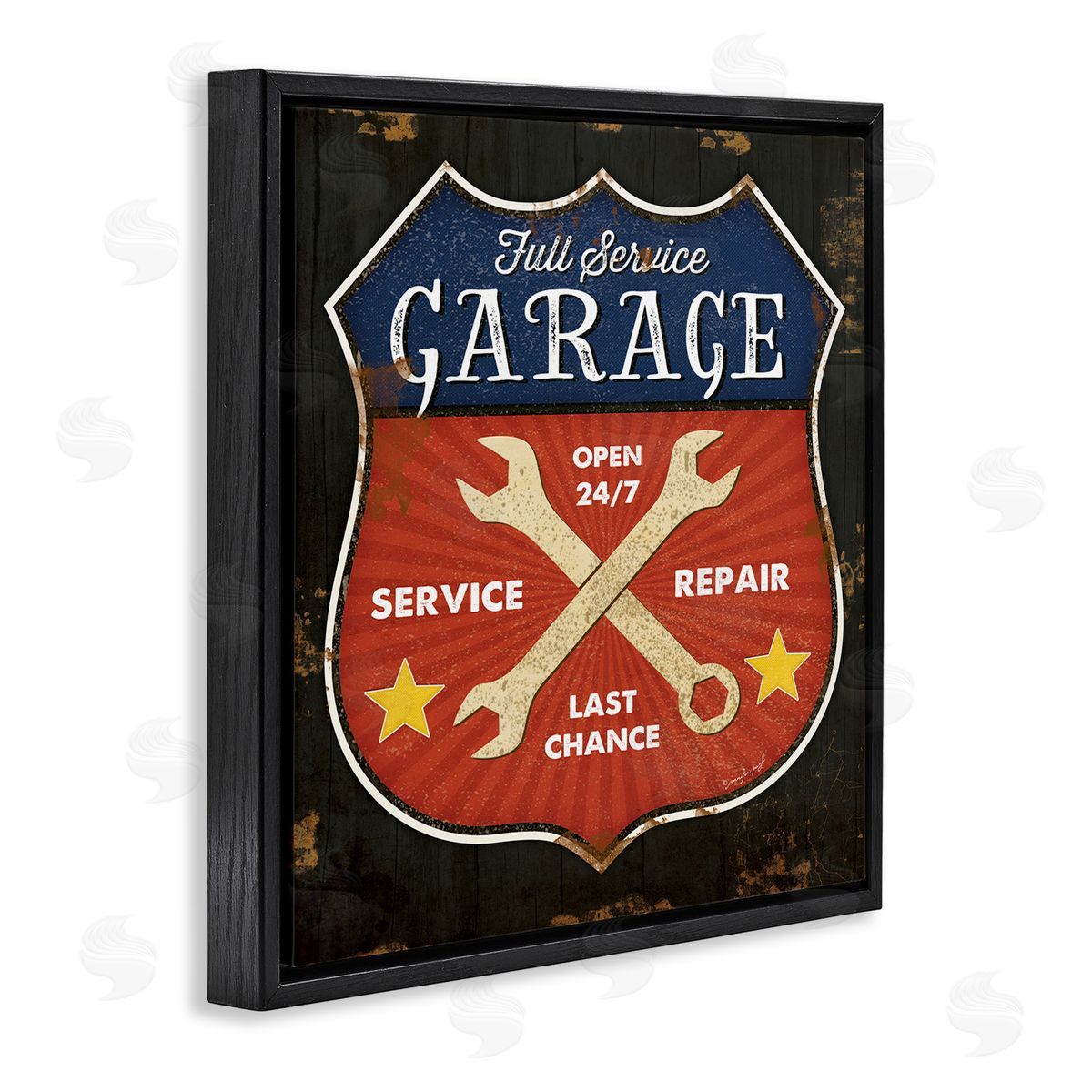Jennifer Pugh Full Service Garage Sign Rustic Americana Highway Symbol