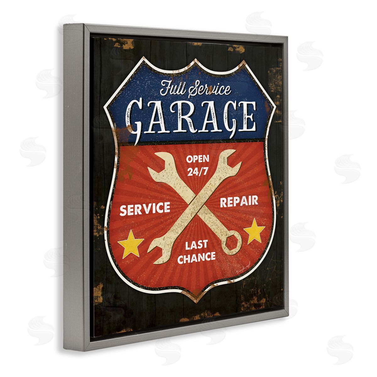 Jennifer Pugh Full Service Garage Sign Rustic Americana Highway Symbol