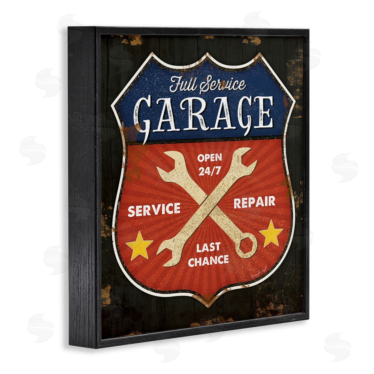 Jennifer Pugh Full Service Garage Sign Rustic Americana Highway Symbol