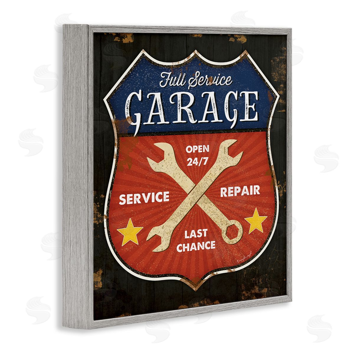 Jennifer Pugh Full Service Garage Sign Rustic Americana Highway Symbol