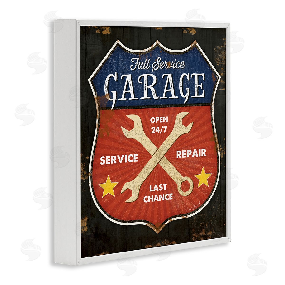 Jennifer Pugh Full Service Garage Sign Rustic Americana Highway Symbol