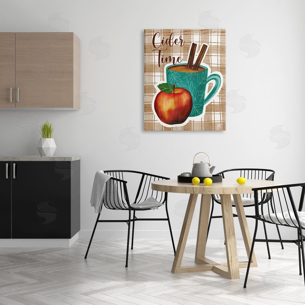 Jackie Quigley Warm Apple Cider Time Beverage Brown Farm Plaid