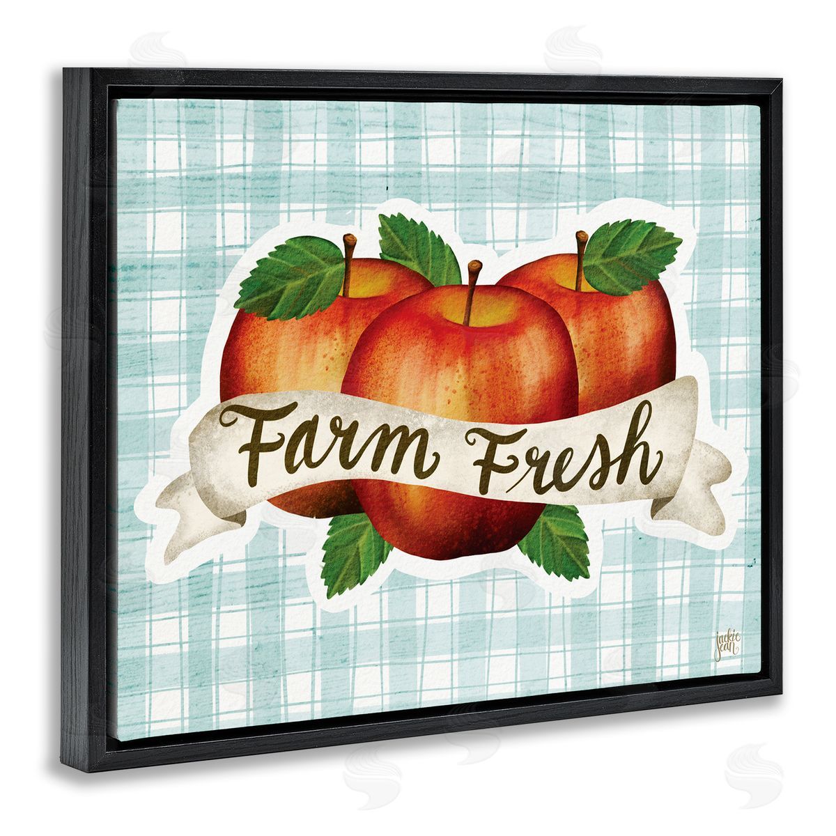 Jackie Quigley Farm fr_sideesh Red Apples over Blue Farm Plaid