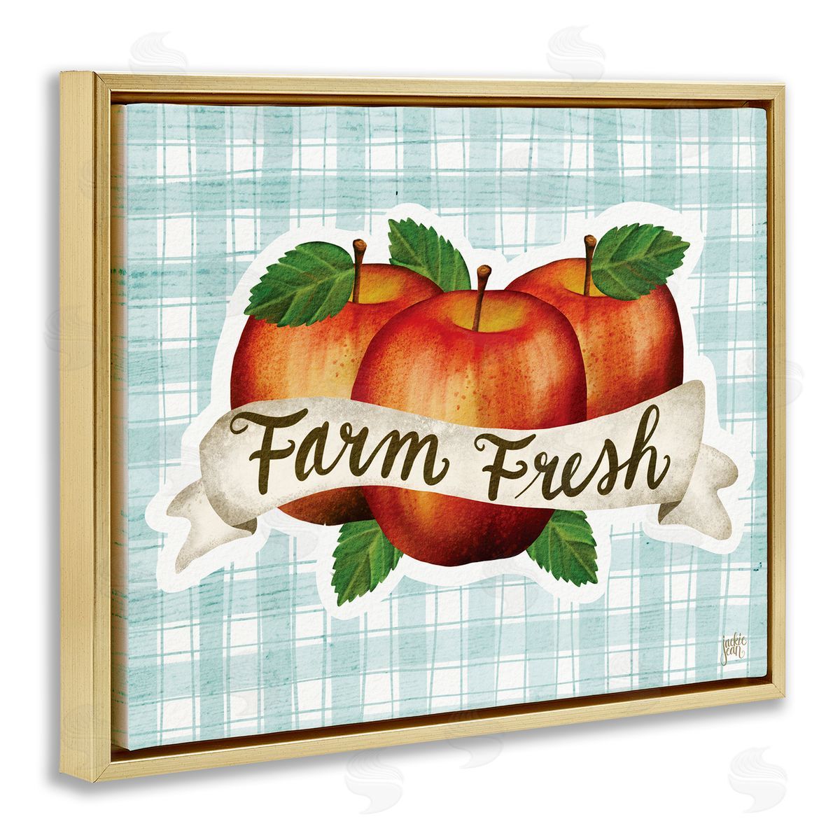 Jackie Quigley Farm fr_sideesh Red Apples over Blue Farm Plaid