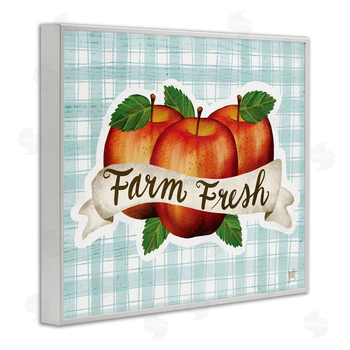 Jackie Quigley Farm fr_sideesh Red Apples over Blue Farm Plaid