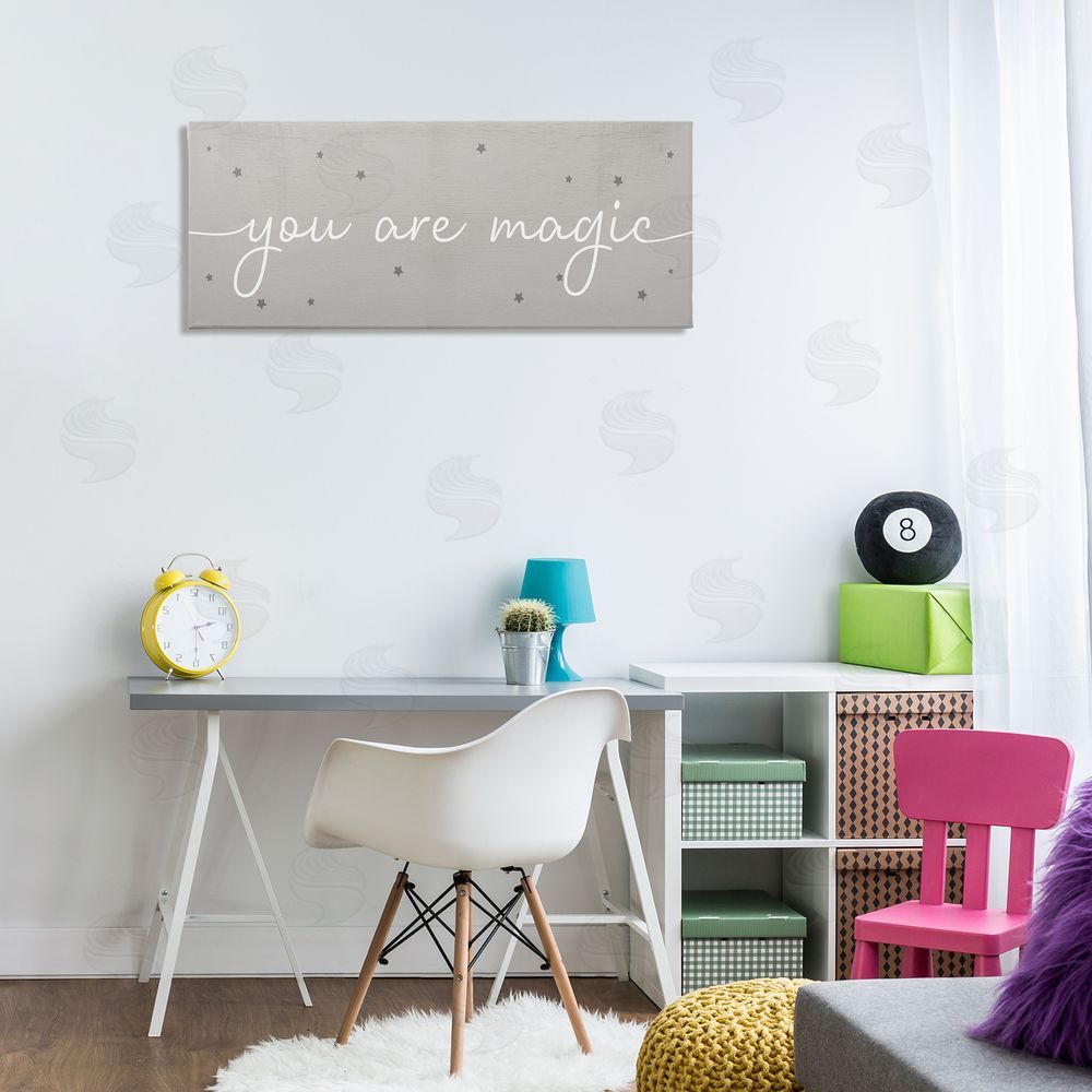 Stupell Studio You Are Magic Playful Typography Stars Grey White