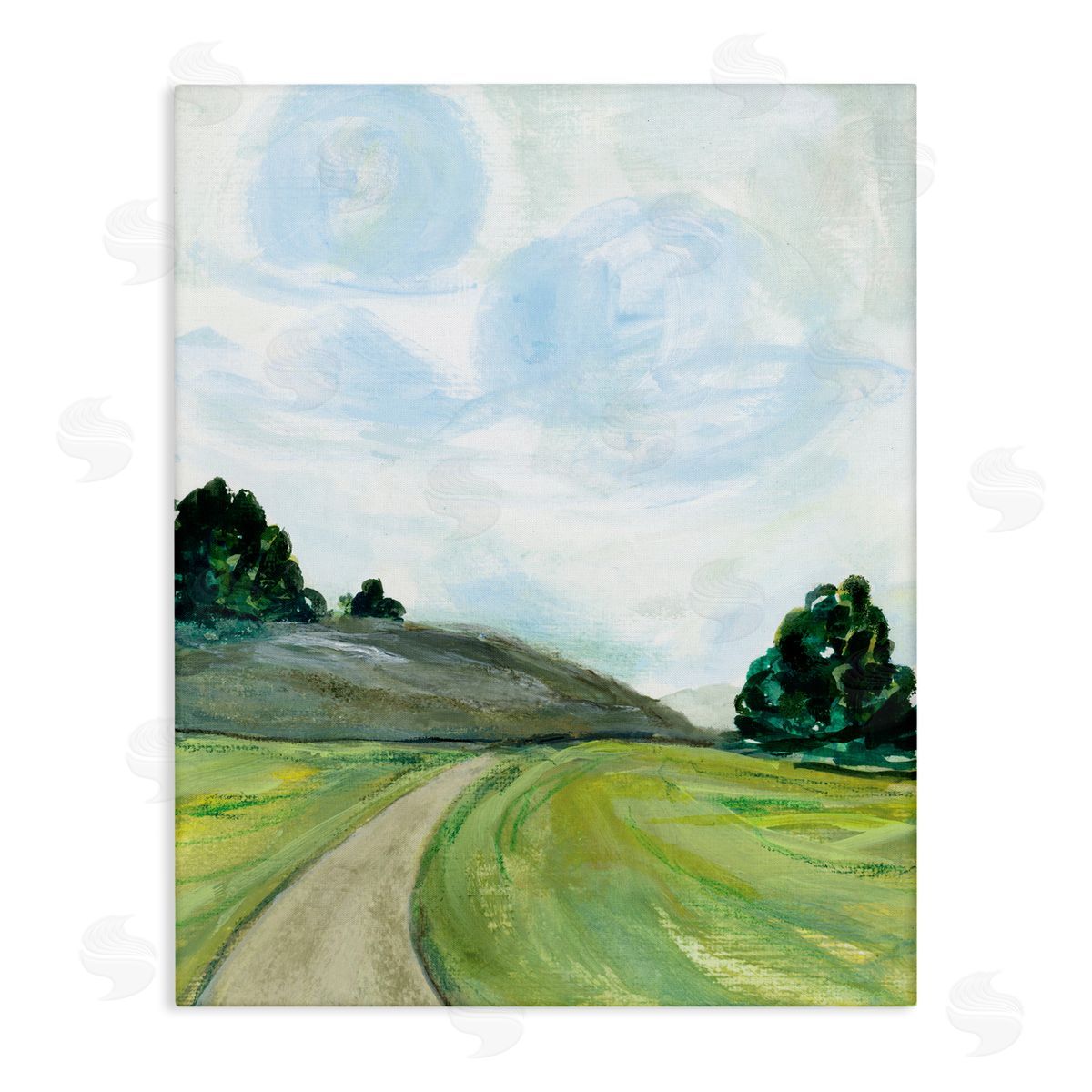 Joy Ting Countryside Path Landscape Green Hill Trees