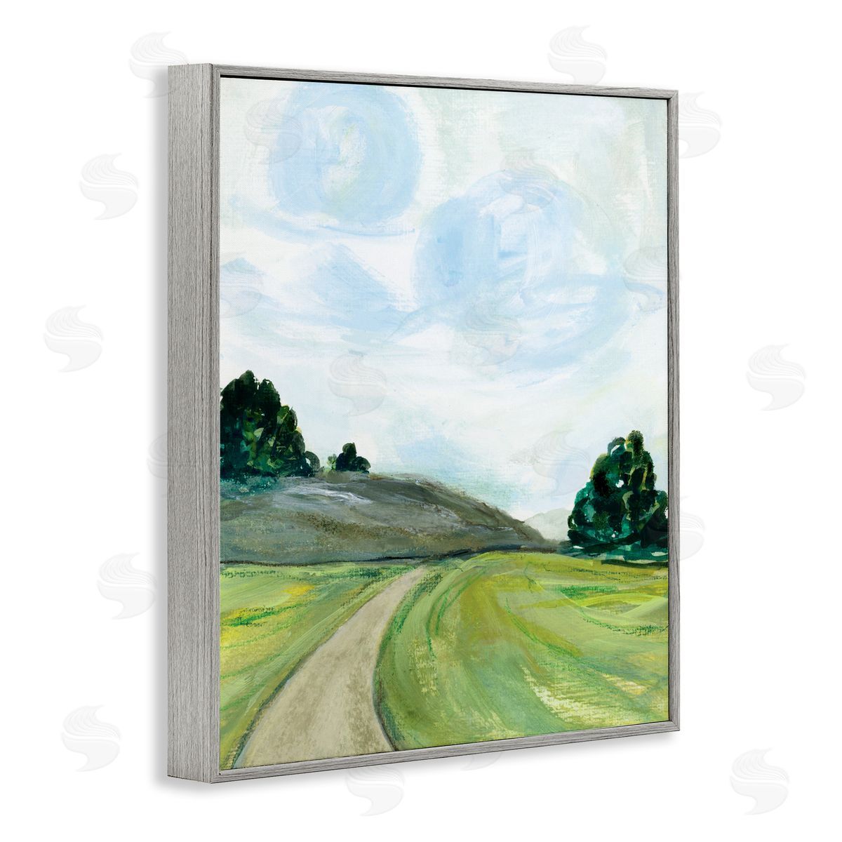 Joy Ting Countryside Path Landscape Green Hill Trees