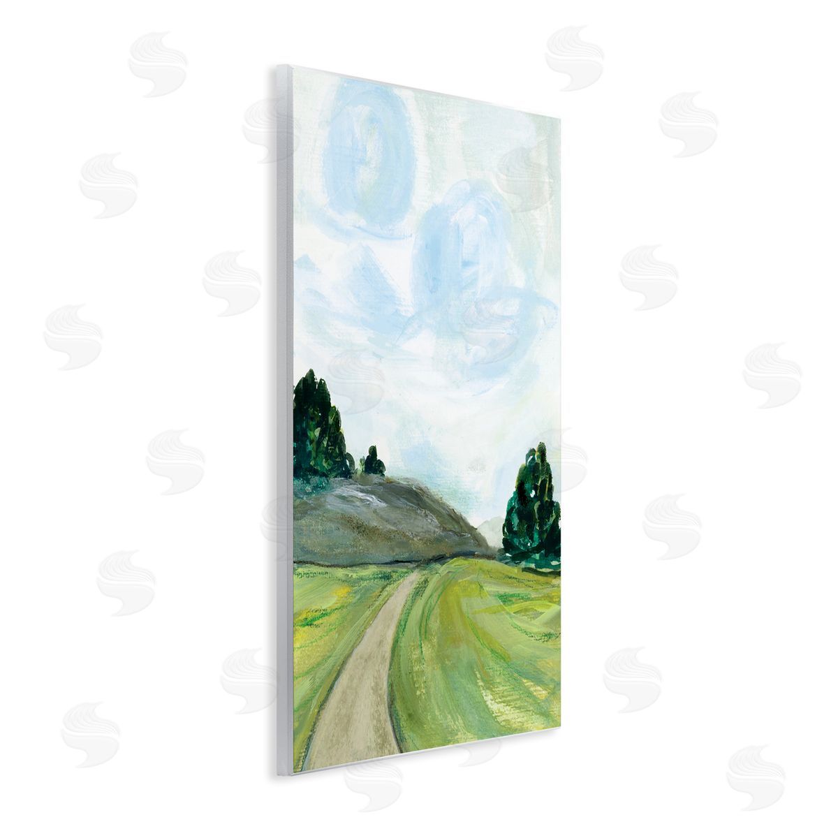 Joy Ting Countryside Path Landscape Green Hill Trees