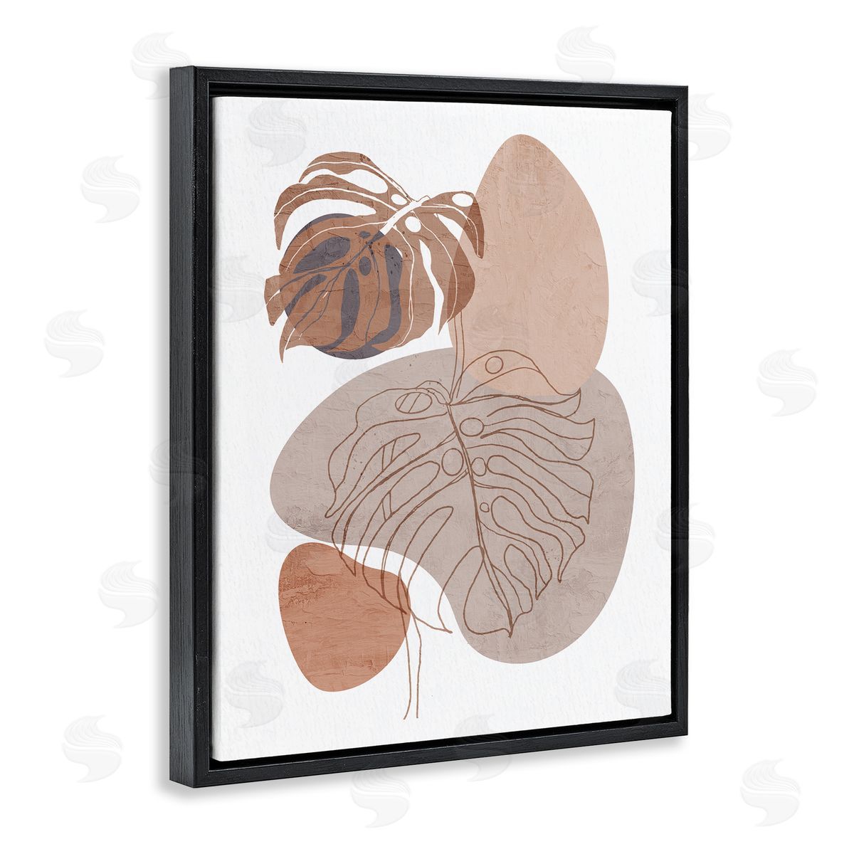 Kim Allen Abstract Monstera Plant Round Shapes Desert Terracotta