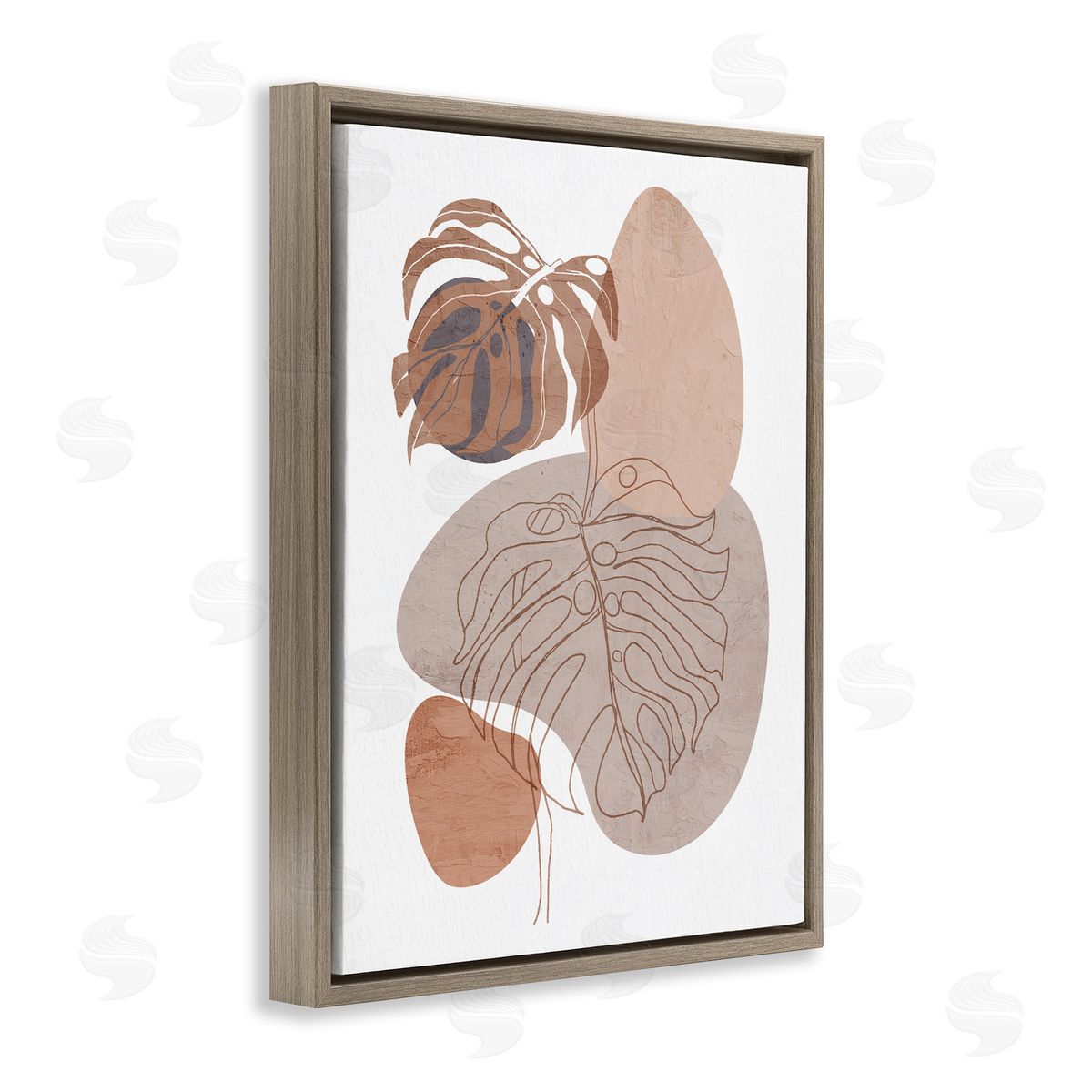 Kim Allen Abstract Monstera Plant Round Shapes Desert Terracotta