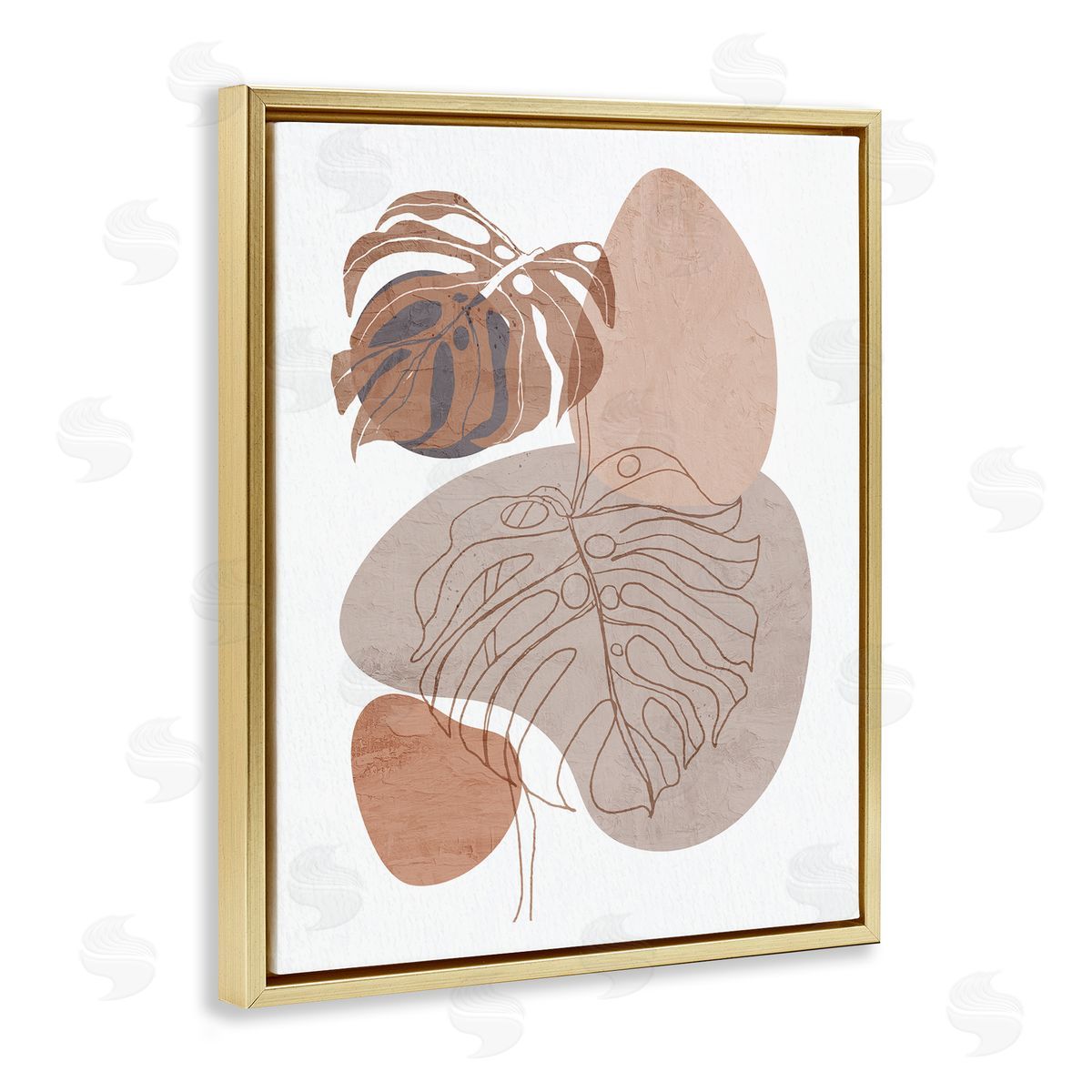 Kim Allen Abstract Monstera Plant Round Shapes Desert Terracotta