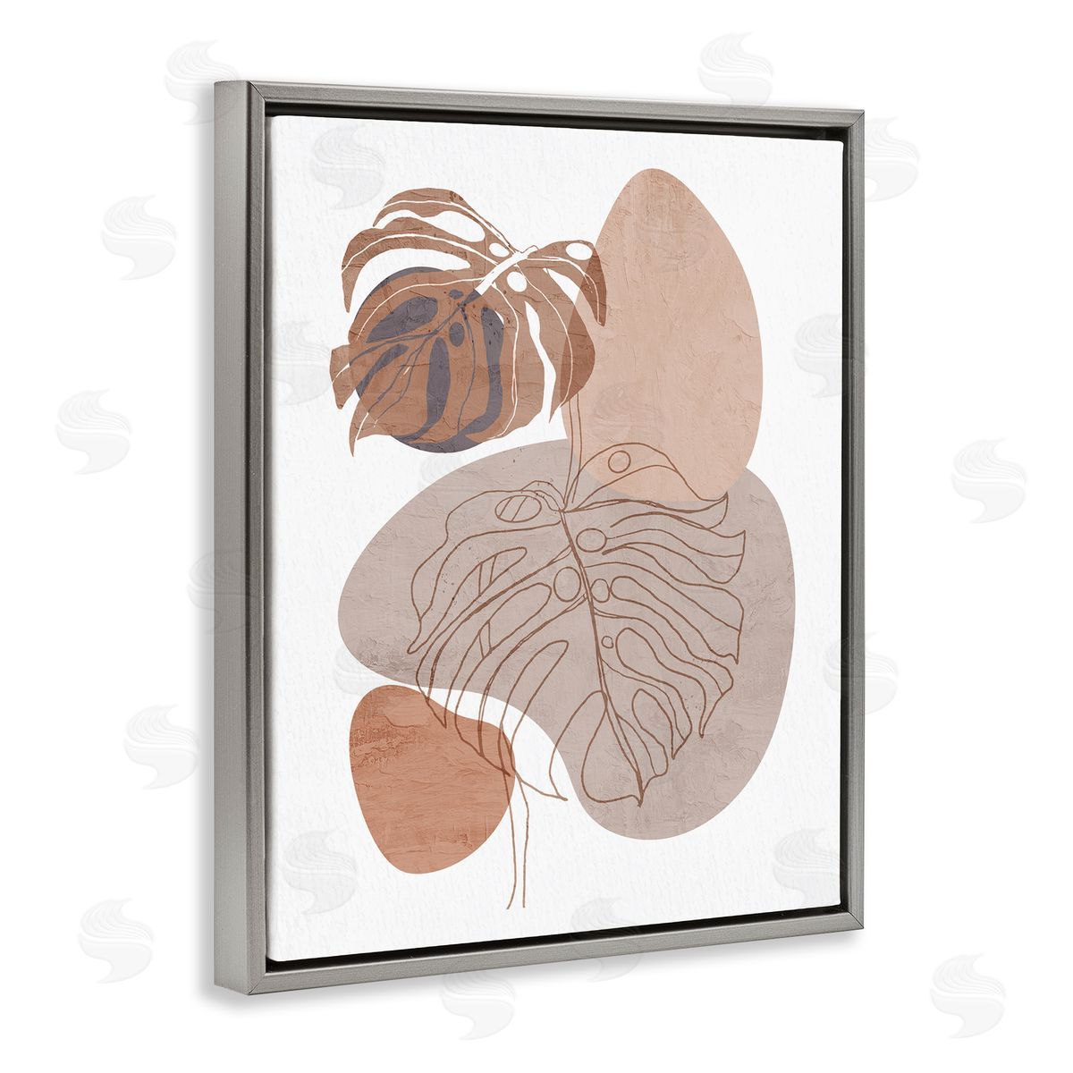 Kim Allen Abstract Monstera Plant Round Shapes Desert Terracotta