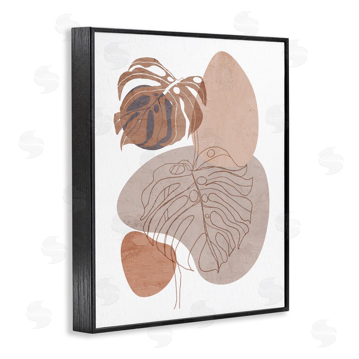 Kim Allen Abstract Monstera Plant Round Shapes Desert Terracotta