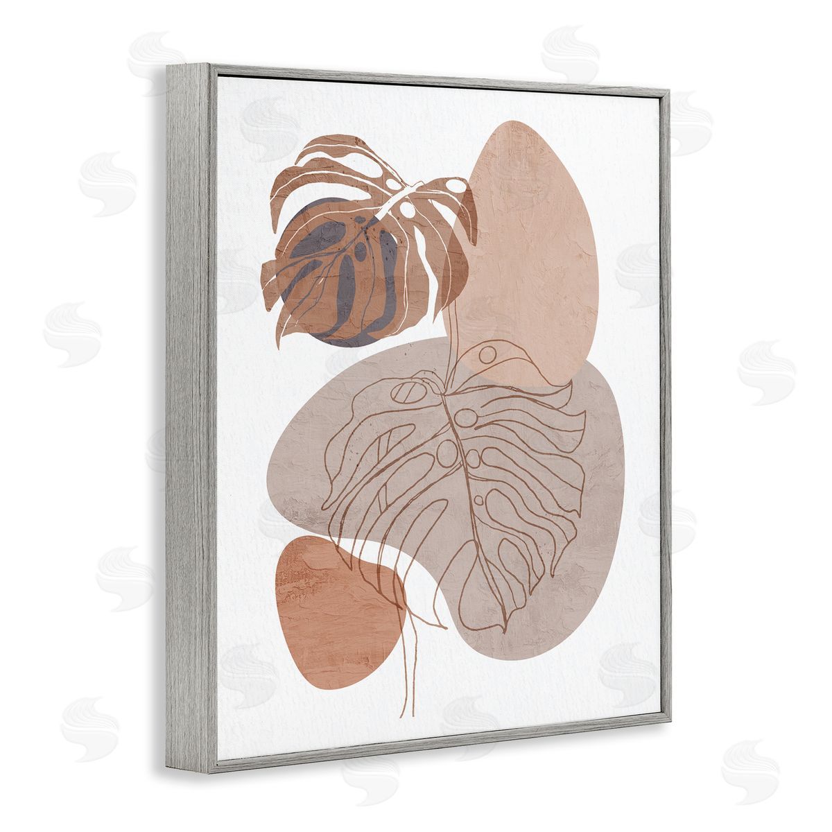 Kim Allen Abstract Monstera Plant Round Shapes Desert Terracotta