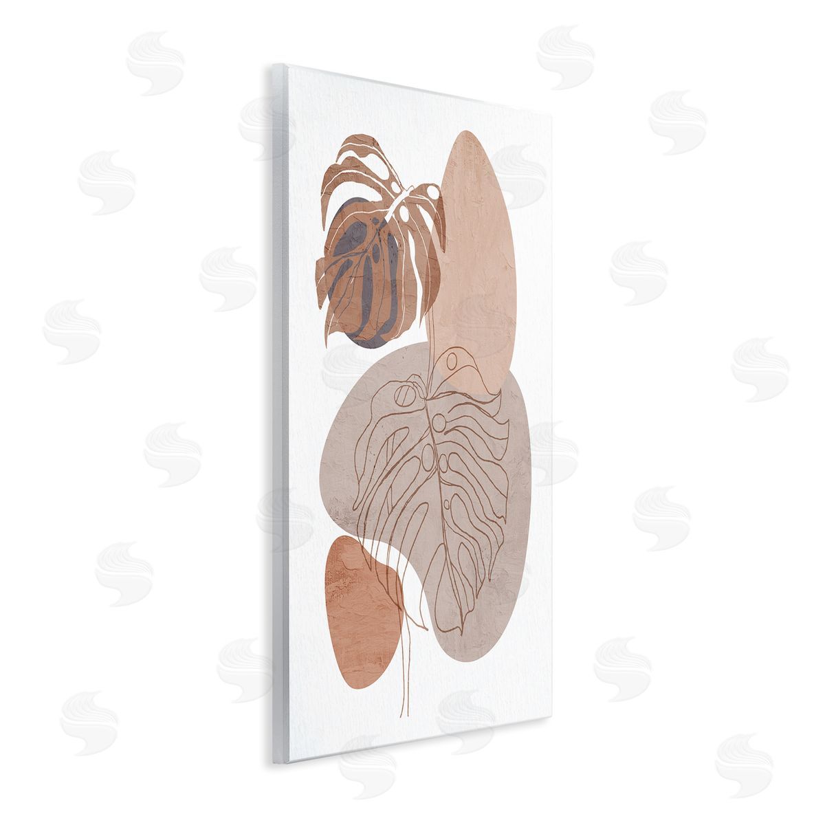 Kim Allen Abstract Monstera Plant Round Shapes Desert Terracotta