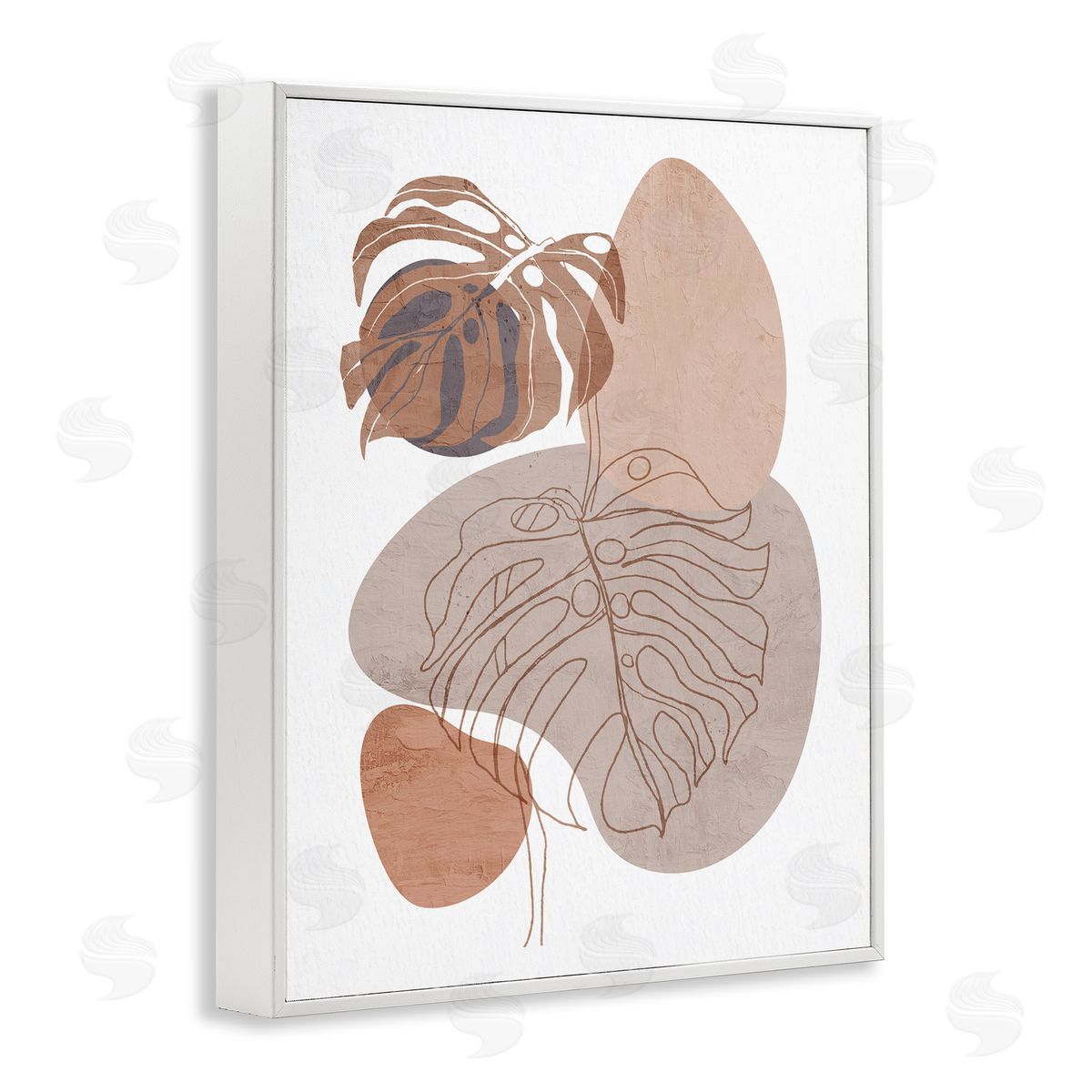 Kim Allen Abstract Monstera Plant Round Shapes Desert Terracotta