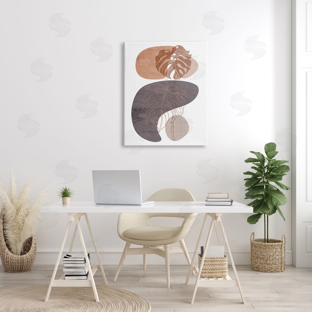 Kim Allen Bold Abstract Shapes Monstera Plants Terracotta Desert