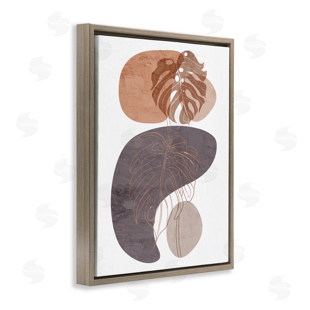 Kim Allen Bold Abstract Shapes Monstera Plants Terracotta Desert