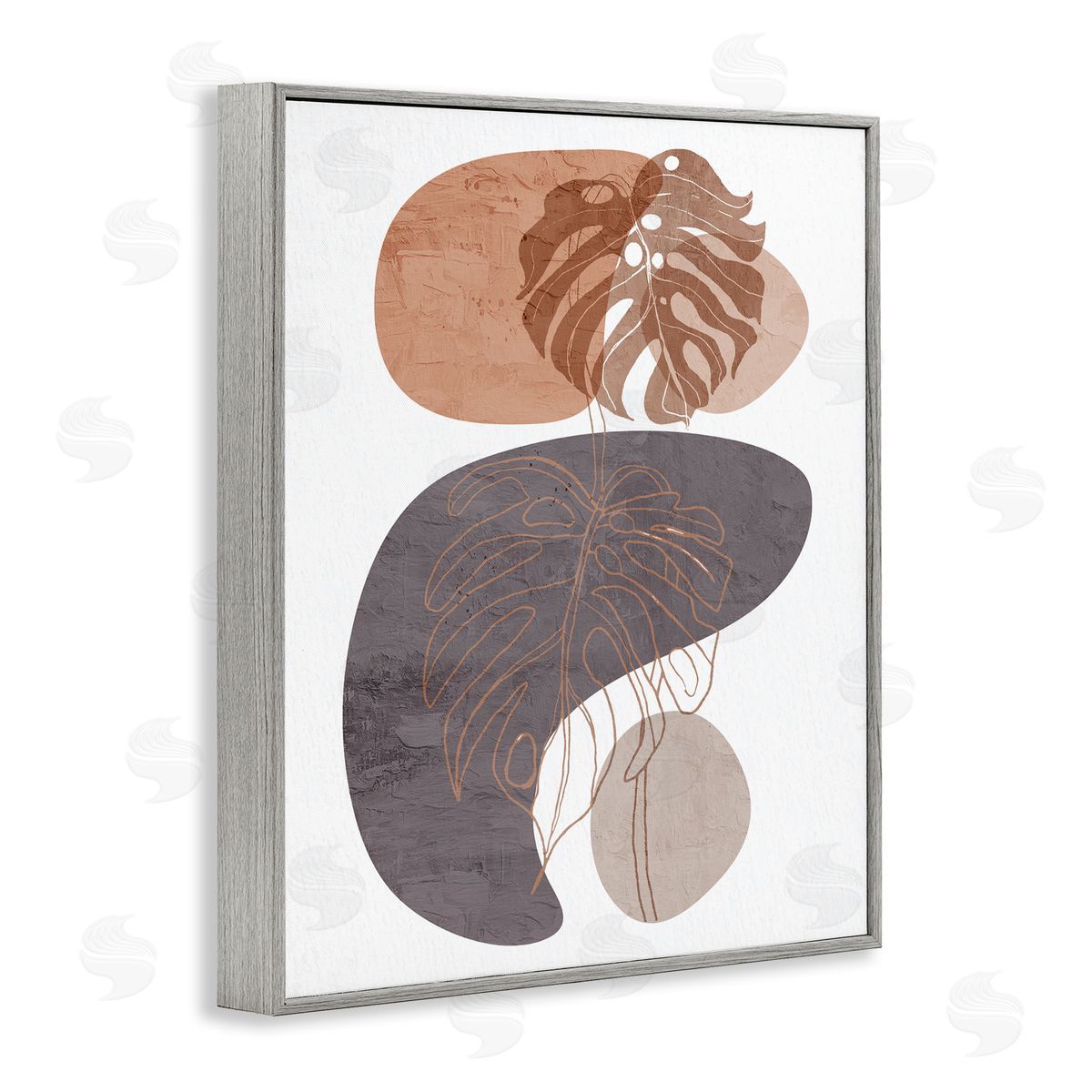 Kim Allen Bold Abstract Shapes Monstera Plants Terracotta Desert