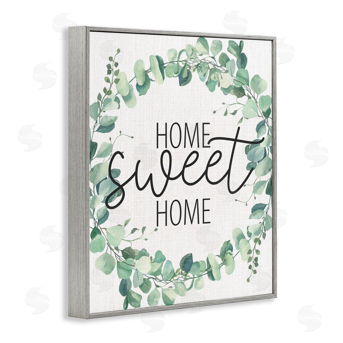 Kim Allen Home Sweet Home Greeting Green Plant Eucalyptus Wreath