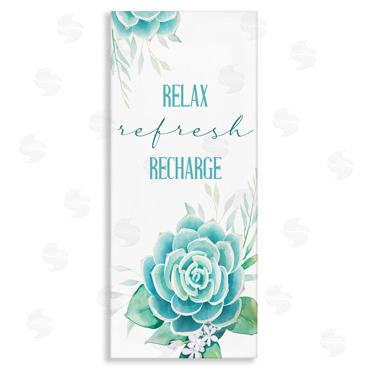 Kim Allen Relax Refr_sideesh Recharge Turquoise Blooming Floral Succulent