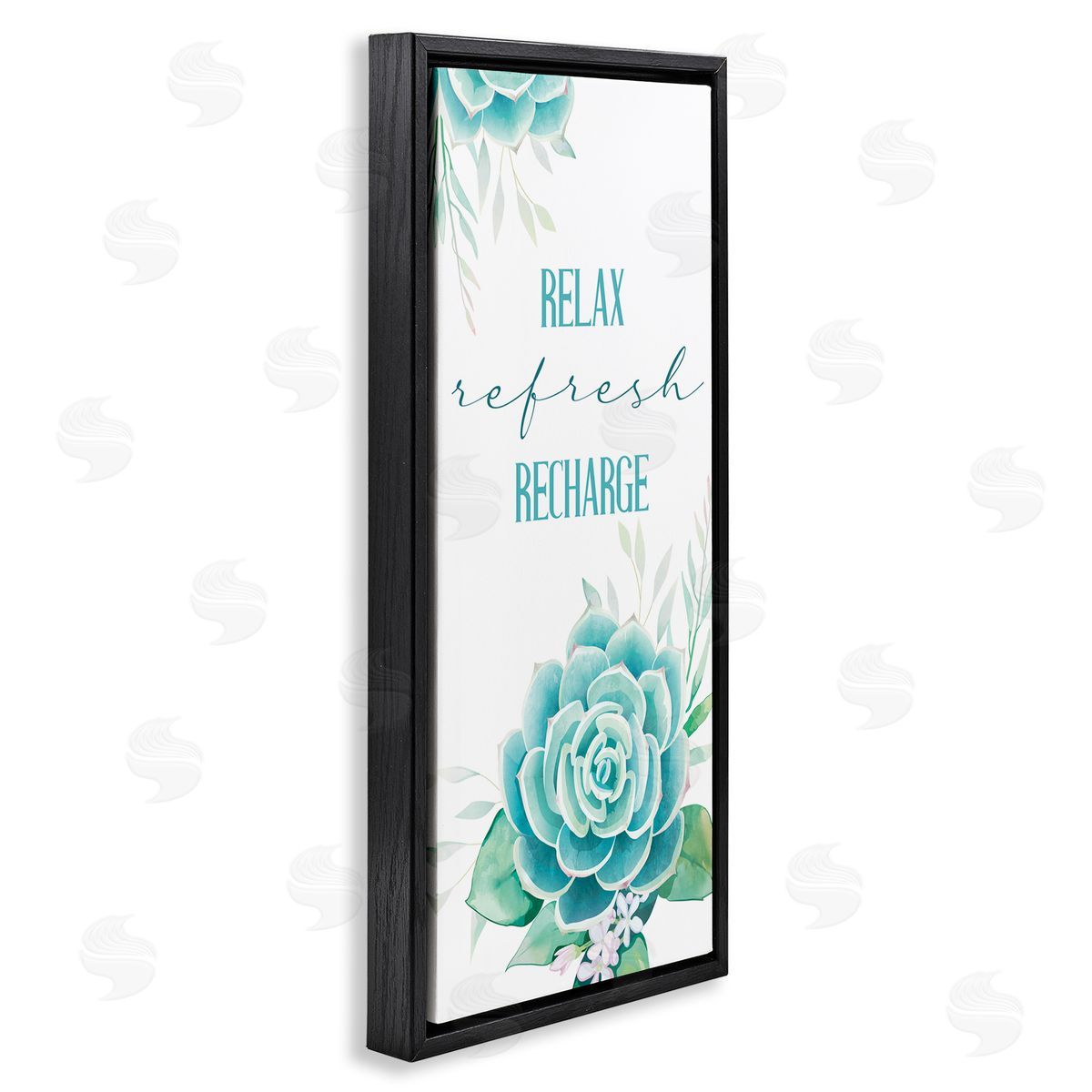 Kim Allen Relax Refr_sideesh Recharge Turquoise Blooming Floral Succulent