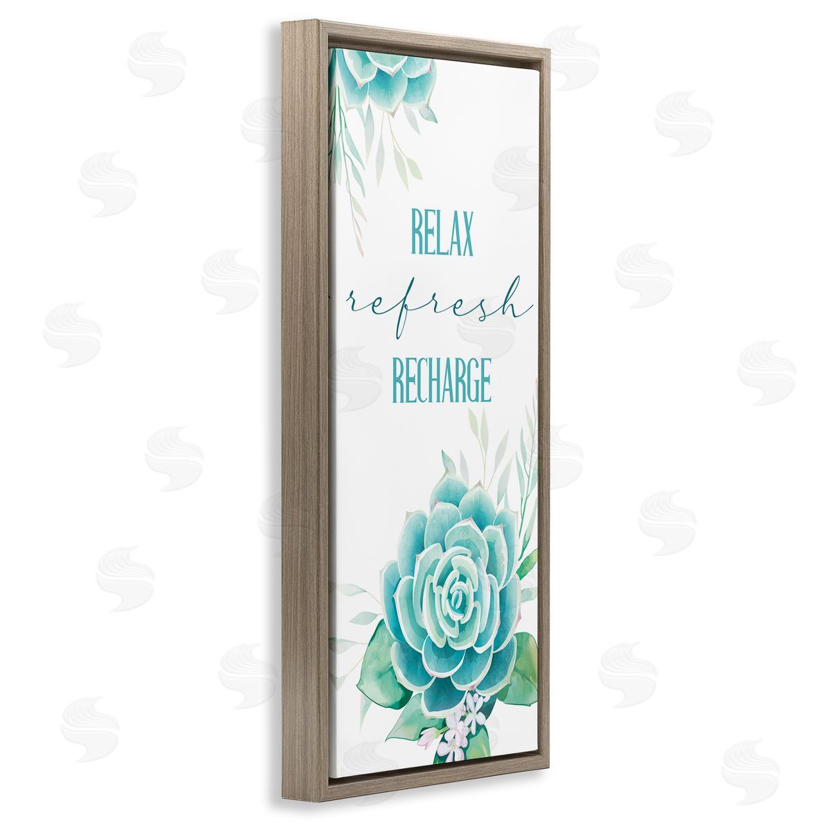 Kim Allen Relax Refr_sideesh Recharge Turquoise Blooming Floral Succulent
