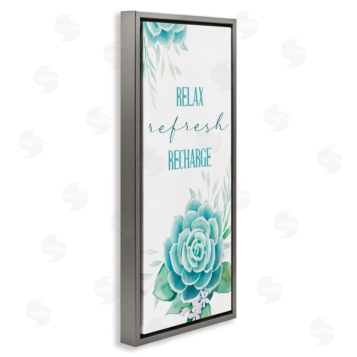 Kim Allen Relax Refr_sideesh Recharge Turquoise Blooming Floral Succulent